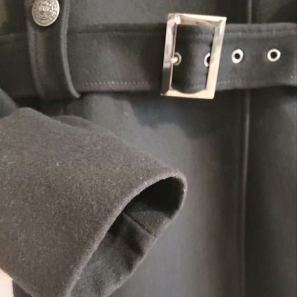 Icóne Petticoat Military Style Swing Back Black Silver Hardware Woman Size 10 - Picture 6 of 16